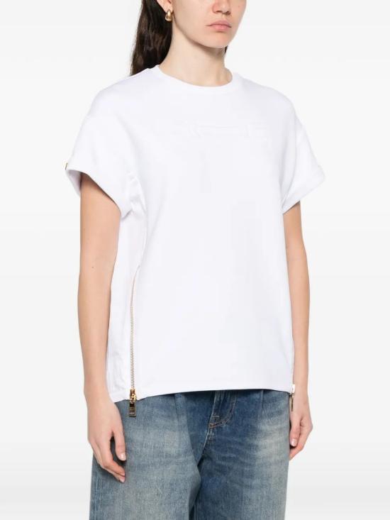 26SS 엘리자베타프랜치 반팔 티셔츠 MA75P61E2 270GESSO - ELISABETTA FRANCHI