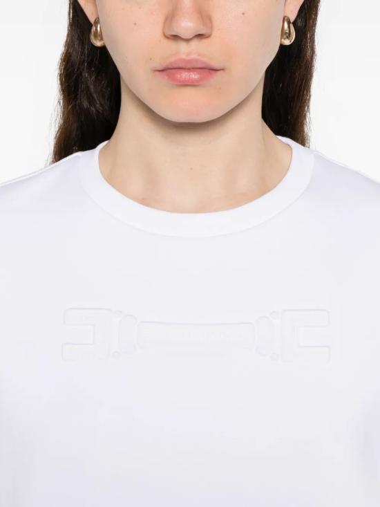 26SS 엘리자베타프랜치 반팔 티셔츠 MA75P61E2 270GESSO - ELISABETTA FRANCHI