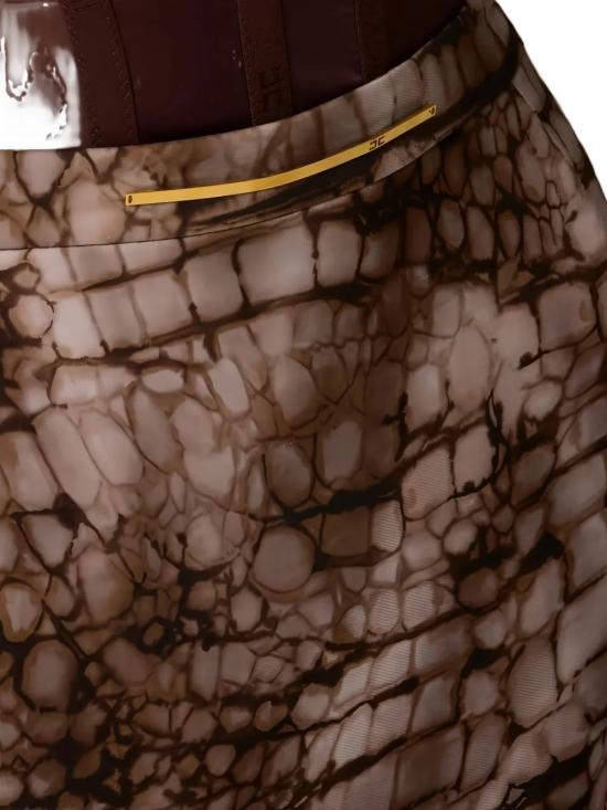 26SS 엘리자베타프랜치 미디 스커트 GO14961E2 644CACAO - ELISABETTA FRANCHI