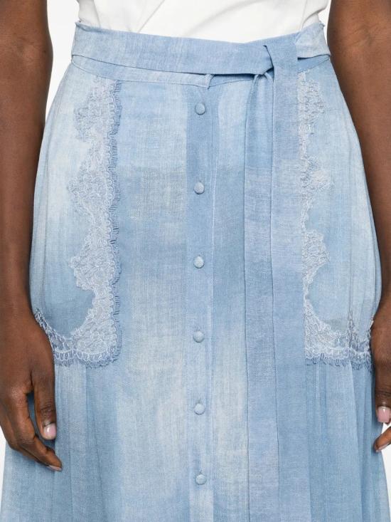 26SS 에르마노 롱 스커트 D48EO003EB5 MF156DENIMMED - ERMANNO