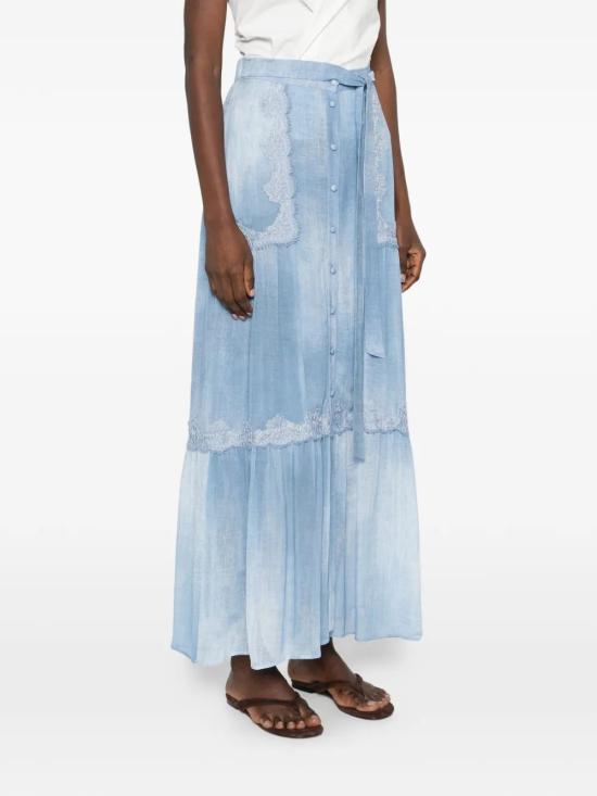 26SS 에르마노 롱 스커트 D48EO003EB5 MF156DENIMMED - ERMANNO