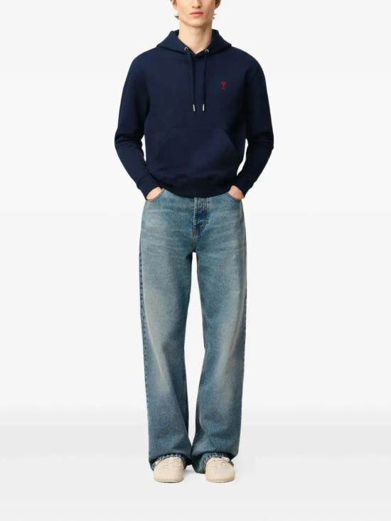 26SS 아미 후드 티셔츠 BFUSW235730 430BLEUNUIT - AMI