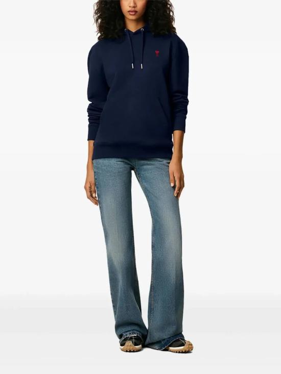 26SS 아미 후드 티셔츠 BFUSW235730 430BLEUNUIT - AMI