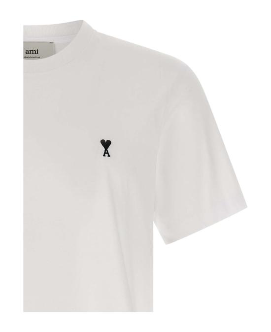 26SS 아미 스몰 하트 로고 라이트 코튼 저지 티셔츠 HTS346724 100BLANC - AMI
