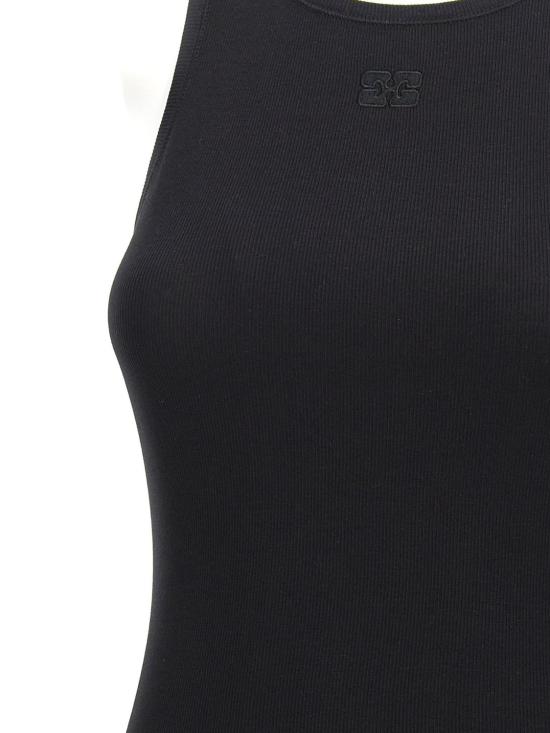 26SS 가니 코튼 립 탱크 탑 T3898 099BLACK - GANNI