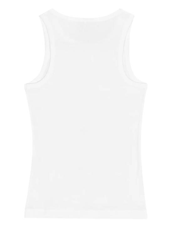 26SS 가니 소프트 코튼 립 탱크 탑 T3897 151BRIGHTWHIT - GANNI