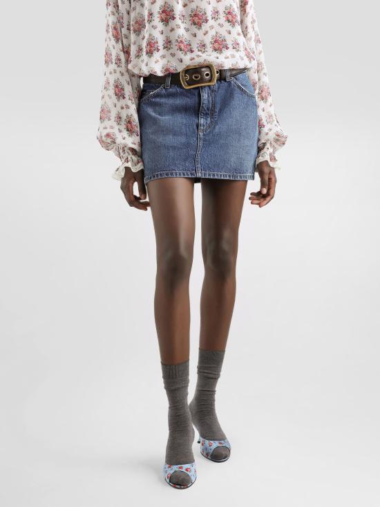 26SS 돌체앤가바나 데님 스커트 F4C6NDG8OB3S9001 BLUE - DOLCE & GABBANA