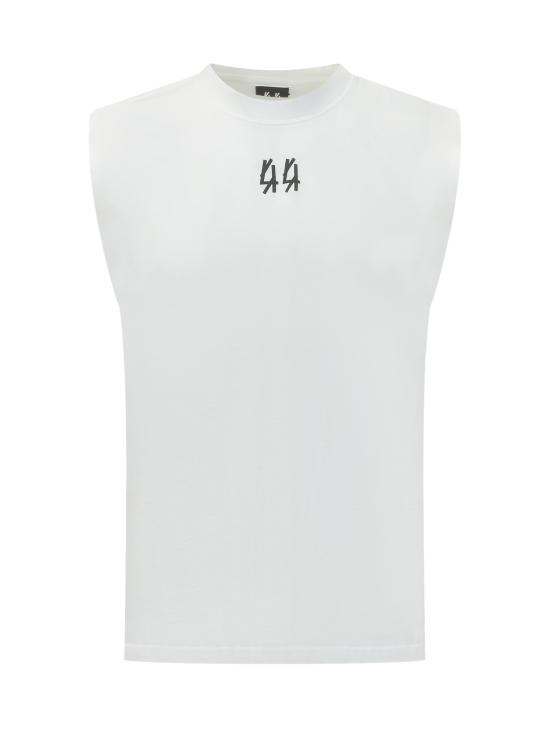 26SS 44레이블 민소매 티셔츠 B0030654FA706 P764 OPTICAL WHITE TAPE GAFFA GREEN