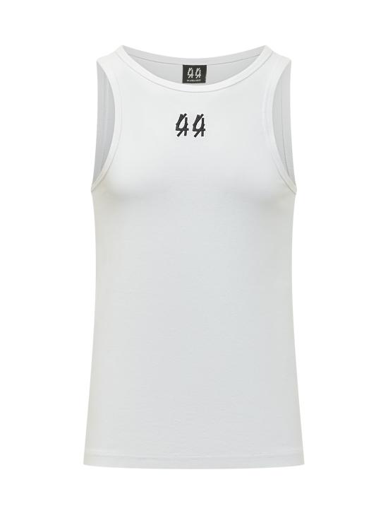 26SS 44레이블 민소매 티셔츠 B0030579FA584 P732 OPTICAL WHITE 44 BLACK