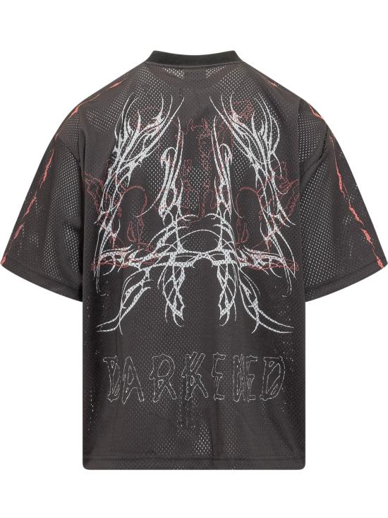 26SS 44레이블 반팔 티셔츠 B0030614FA683 P699 BLACK Y2K RED WHITE - 44 LABEL