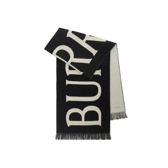 26SS 버버리 로고 울 머플러 8109563 Black