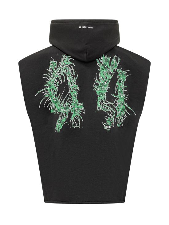 26SS 44레이블 긴팔 티셔츠 B0030578FA580 P767 BLACK CENTIPEDE XENON GREEN - 44 LABEL