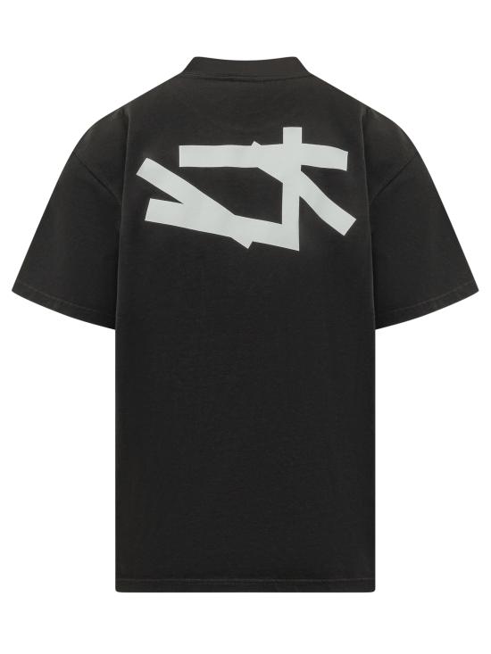 26SS 44레이블 반팔 티셔츠 B0030556FA706 P784 BLACK SINGLE 4 CORROSION - 44 LABEL