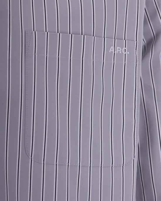 26SS 아페쎄 긴팔 셔츠 COHLHH12553LAB LIGHT GREY - A.P.C.