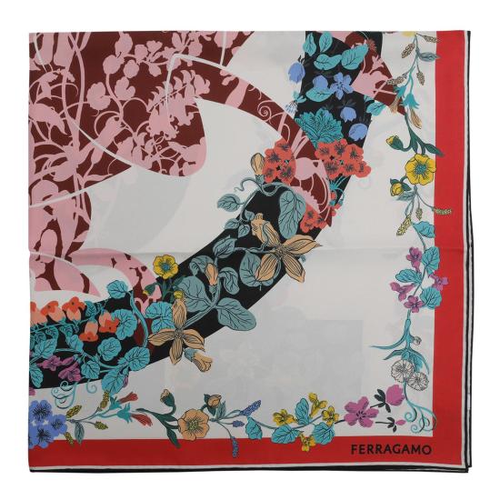 26SS 살바토레 페라가모 머플러/스카프 789907310226IVORY BLACK MULTICOLOUR