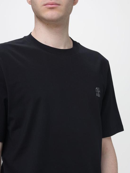 26SS 브루넬로 쿠치넬리 반팔 티셔츠 M0B138440 CSQ44 Black - BRUNELLO CUCINELLI