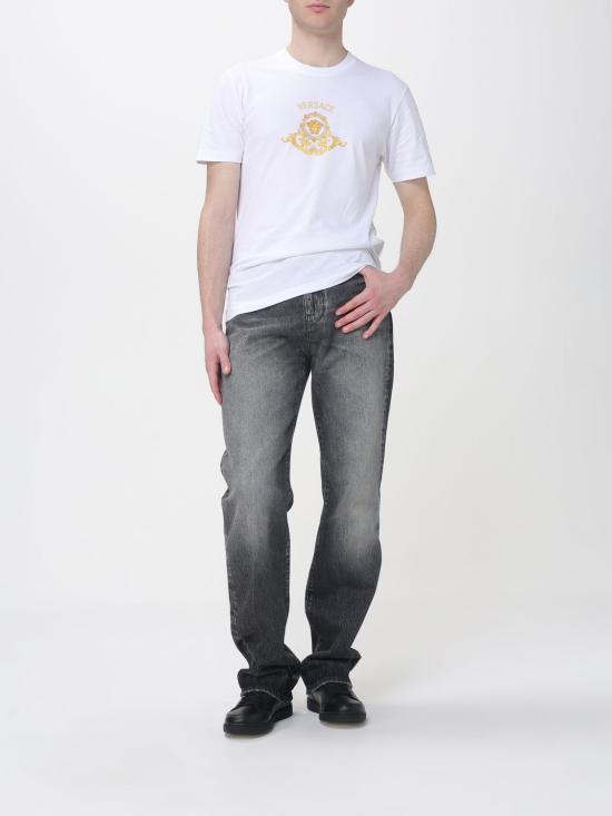 26SS 베르사체 반팔 티셔츠 10139441A16704 1W000 White - VERSACE