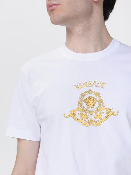 26SS 베르사체 반팔 티셔츠 10139441A16704 1W000 White - VERSACE