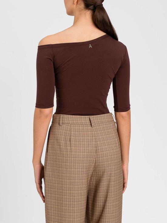 26SS 액티튜드 트윈세트 반팔 티셔츠 261AP2167 10780 Brown - ACTITUDE TWINSET