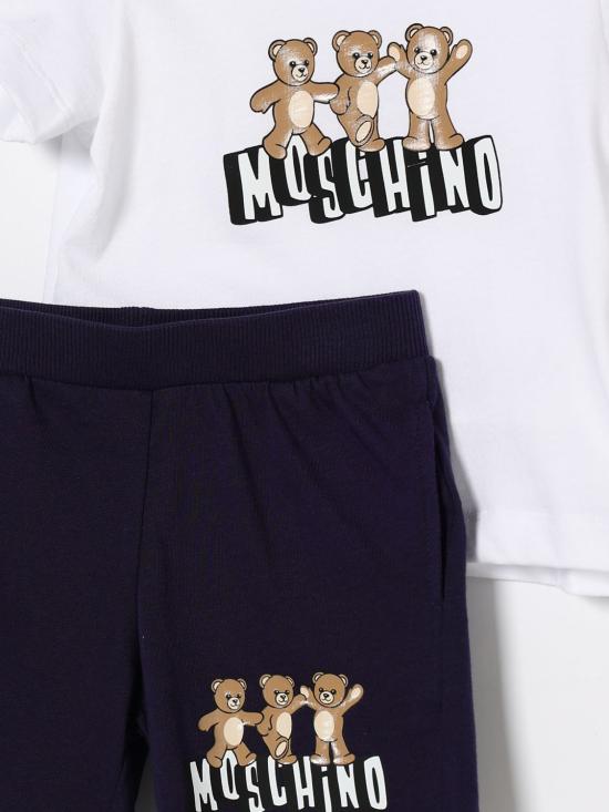 26SS [키즈] 모스키노 오버롤 MXG00MLAA17 83240 White 1 - MOSCHINO