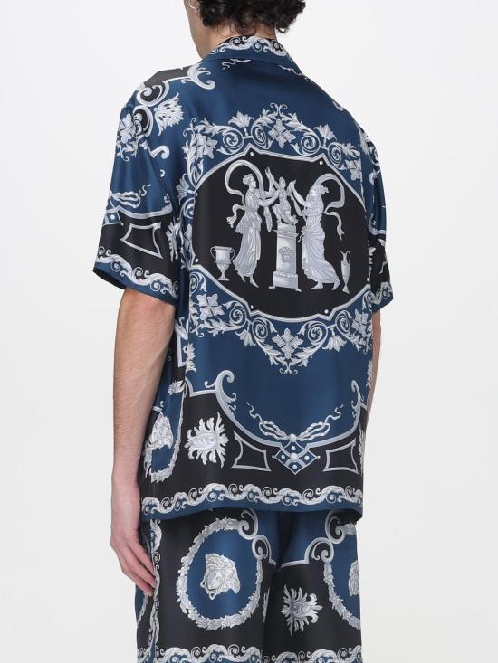 26SS 베르사체 반팔 셔츠 10227401A16096 5BE50 Blue - VERSACE