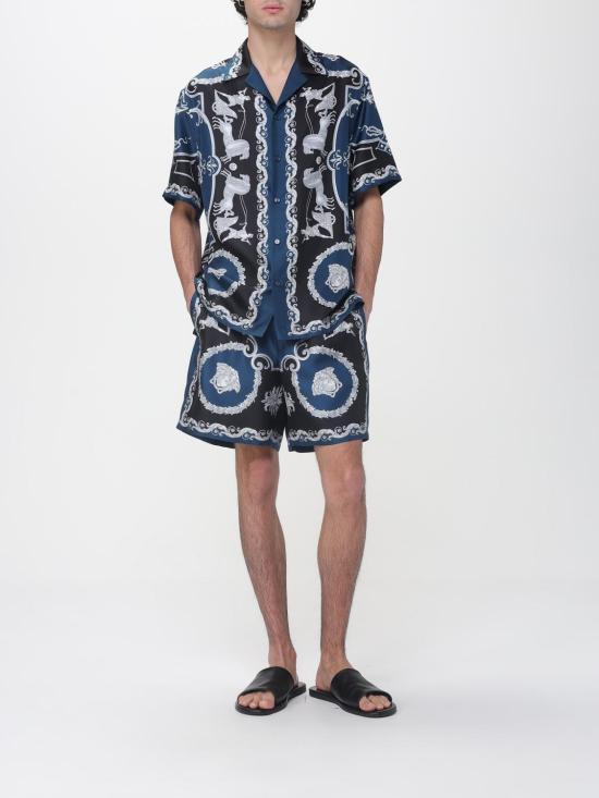 26SS 베르사체 반팔 셔츠 10227401A16096 5BE50 Blue - VERSACE