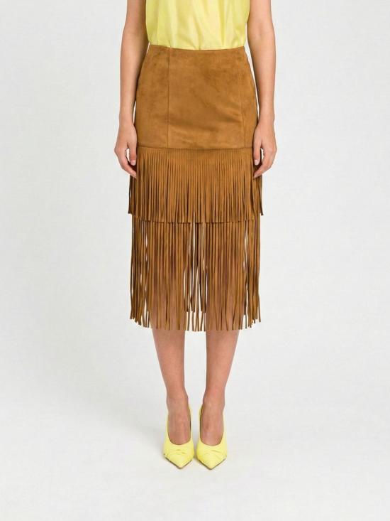 26SS 액티튜드 트윈세트 미디 스커트 261AP2333 10065 Brown