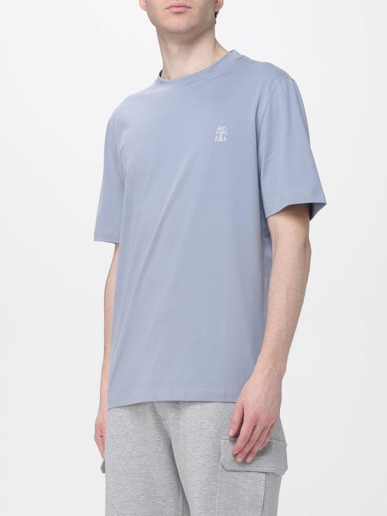 26SS 브루넬로 쿠치넬리 반팔 티셔츠 M0B138440 CKL13 Gnawed Blue - BRUNELLO CUCINELLI
