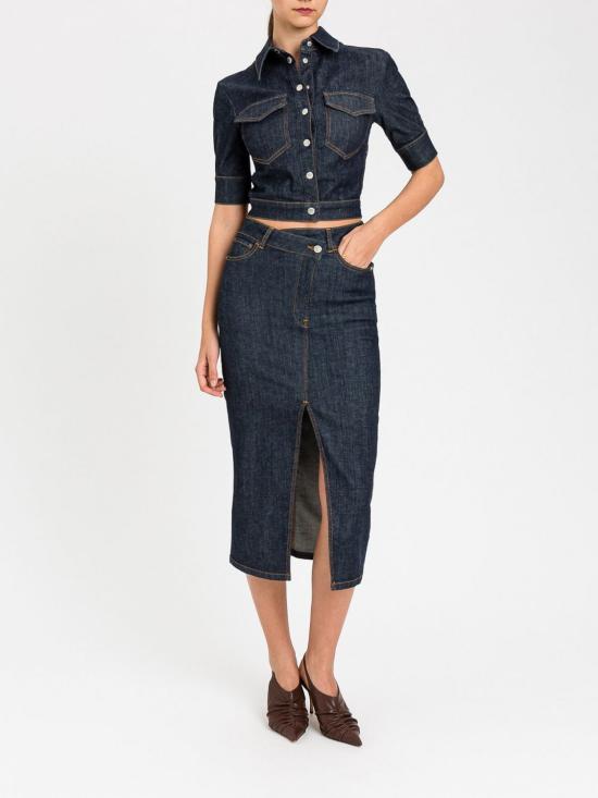 26SS 액티튜드 트윈세트 미디 스커트 261AP2364 06295 Denim - ACTITUDE TWINSET