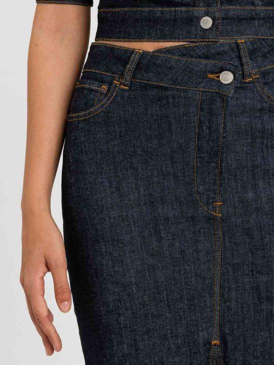 26SS 액티튜드 트윈세트 미디 스커트 261AP2364 06295 Denim - ACTITUDE TWINSET