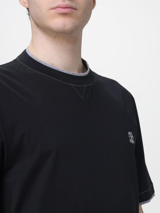 26SS 브루넬로 쿠치넬리 반팔 티셔츠 M0B137451G CCB75 Black - BRUNELLO CUCINELLI