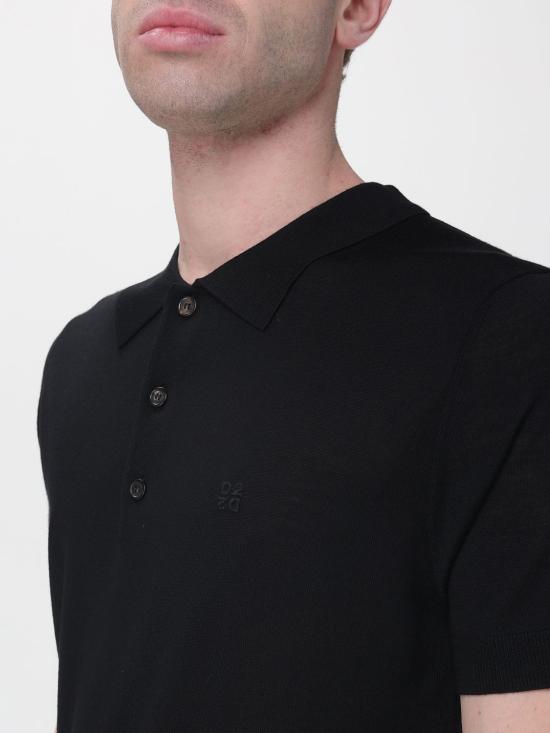26SS 디스퀘어드2 폴로 티셔츠 S74HA1628D13205 900 Black - DSQUARED2