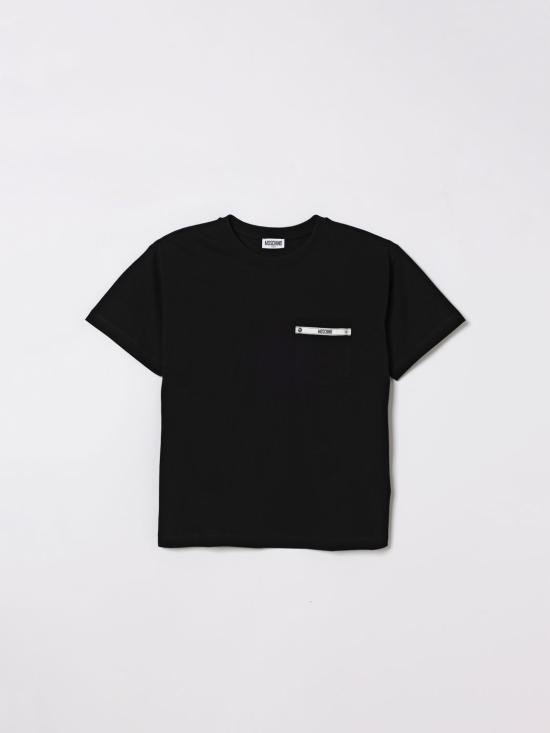 26SS [키즈] 모스키노 티셔츠 HUM05MLAA01 60100 Black