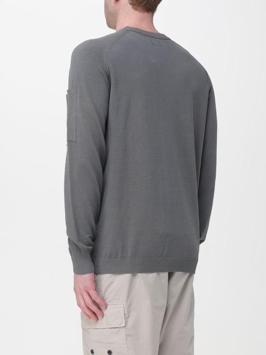 26SS 씨피 컴퍼니 코튼 크레이프 크루넥 렌즈 스웨터 20CMKN105A006323O 921 Grey - C.P. COMPANY