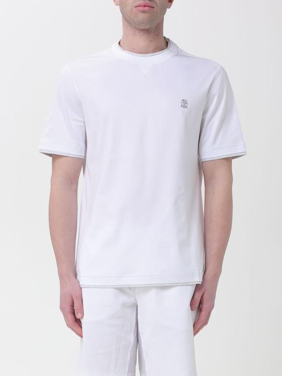 26SS 브루넬로 쿠치넬리 반팔 티셔츠 M0B137451G CW787 White