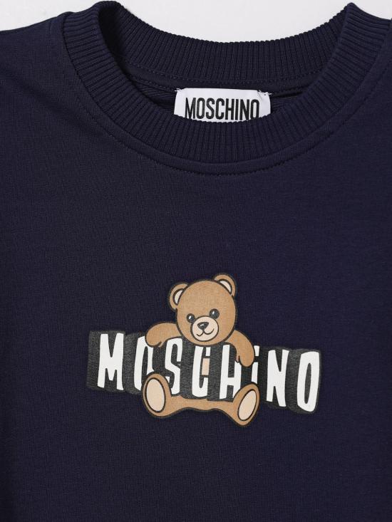 26SS [키즈] 모스키노 풀오버 HUF09ULCA19 40016 Blue - MOSCHINO