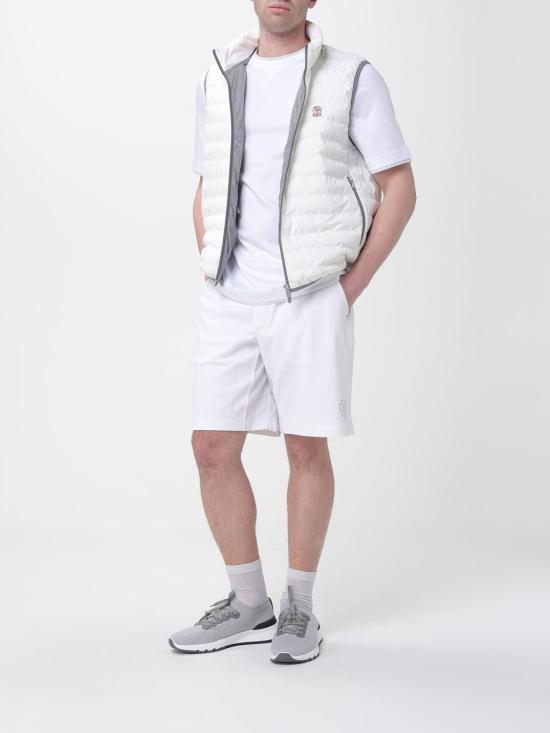 26SS 브루넬로 쿠치넬리 민소매 다운 재킷 MM49A7460G C1085 White - BRUNELLO CUCINELLI