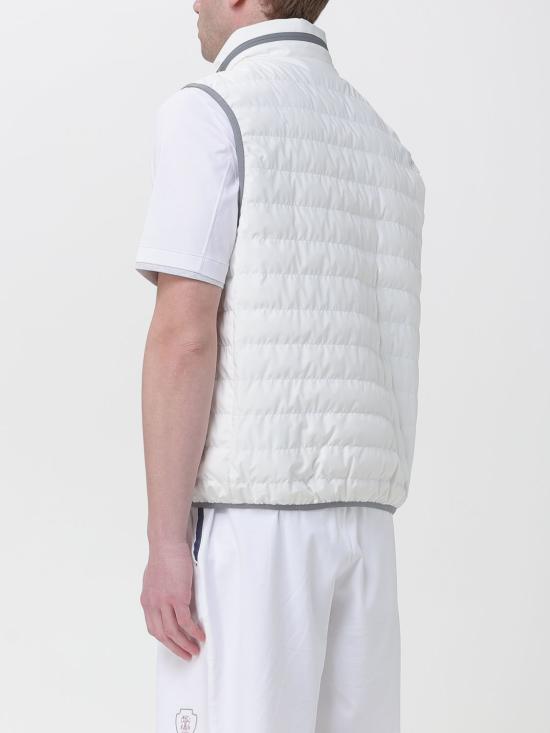 26SS 브루넬로 쿠치넬리 민소매 다운 재킷 MM49A7460G C1085 White - BRUNELLO CUCINELLI