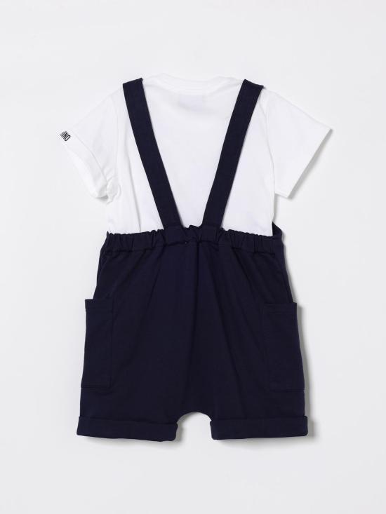 26SS [키즈] 모스키노 오버롤 MUG01TLCA19 83240 White - MOSCHINO