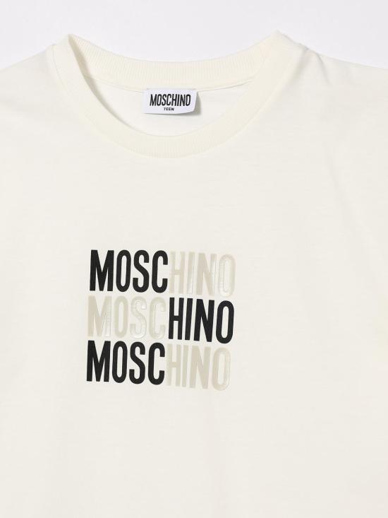 26SS [키즈] 모스키노 티셔츠 H5M05GLAA23 10063 White - MOSCHINO