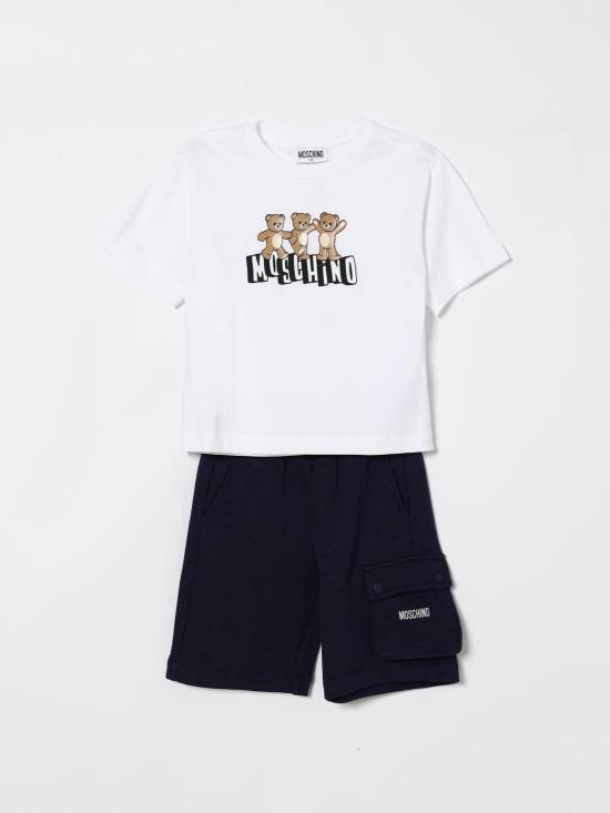 26SS [키즈] 모스키노 캐주얼 세트 HUG00WLCA88 83240 White