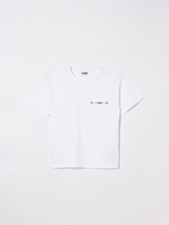 26SS [키즈] 모스키노 티셔츠 HUM05MLAA01 10101 White