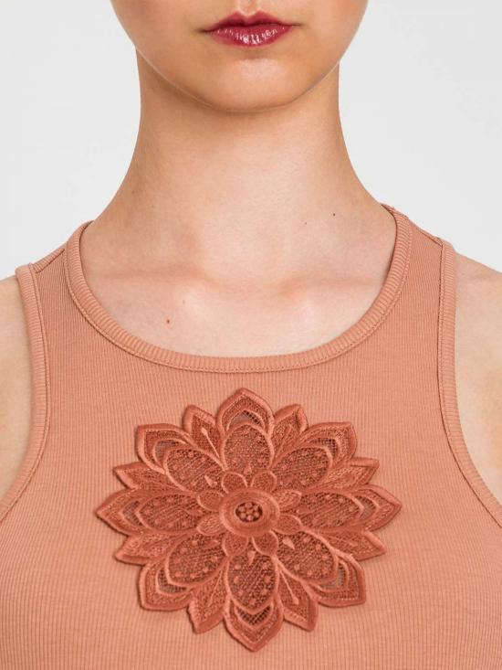 26SS 트윈셋 반팔 티셔츠 261TP2090 13168 Coffee - TWINSET