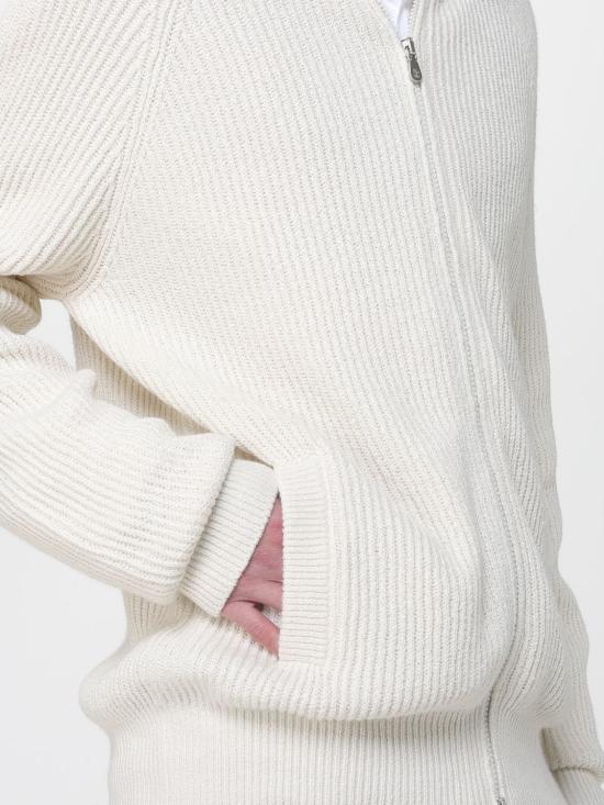 26SS 브루넬로 쿠치넬리 긴소매 집업 가디건 MNI708616 C2723 White - BRUNELLO CUCINELLI