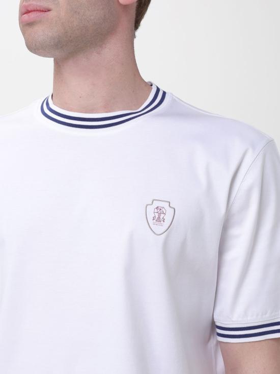 26SS 브루넬로 쿠치넬리 저지 티셔츠 M0B131386T C6159 White - BRUNELLO CUCINELLI