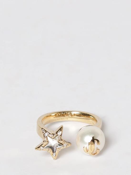 26SS 지미추 보석 JCSTARPEARLRINGJIQ GOLD WHITE CRYSTAL Gold