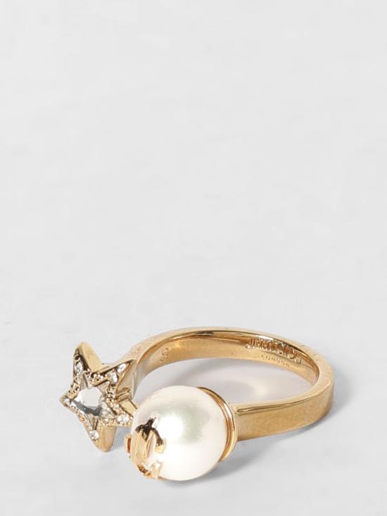 26SS 지미추 보석 JCSTARPEARLRINGJIQ GOLD WHITE CRYSTAL Gold - JIMMY CHOO
