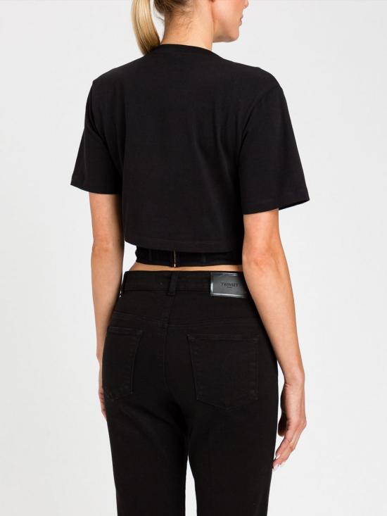 26SS 트윈셋 반팔 티셔츠 261TP2020 00006 Black - TWINSET