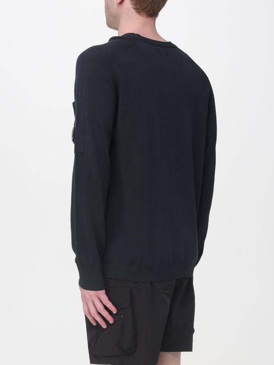26SS 씨피 컴퍼니 코튼 크레이프 크루넥 렌즈 스웨터 20CMKN105A006323O 999 Black - C.P. COMPANY