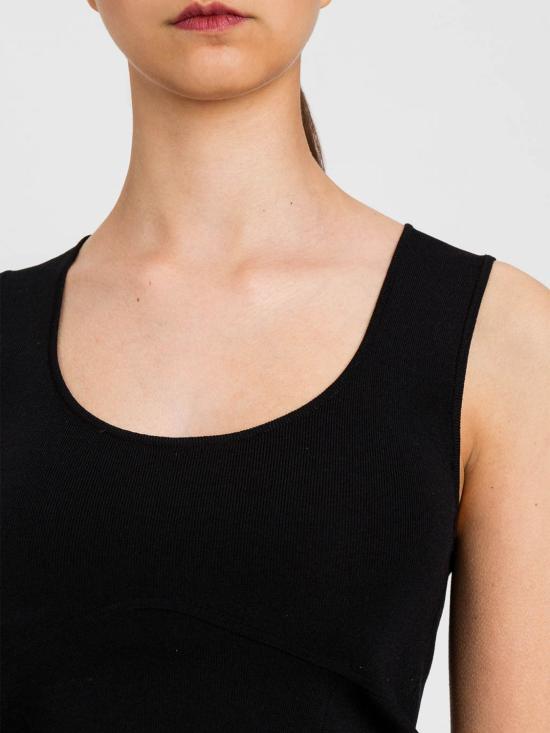 26SS 액티튜드 트윈세트 민소매 티셔츠 261AP3122 00006 Black - ACTITUDE TWINSET